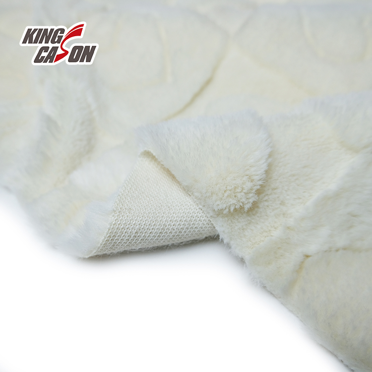 Kingcason 10 mm Blanco Tallado Corazón Moda Chaqueta Tela Tela de Piel Sintética