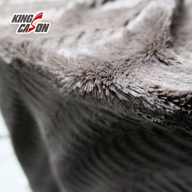Tela de piel sintética gris de lujo brillante Kingcason