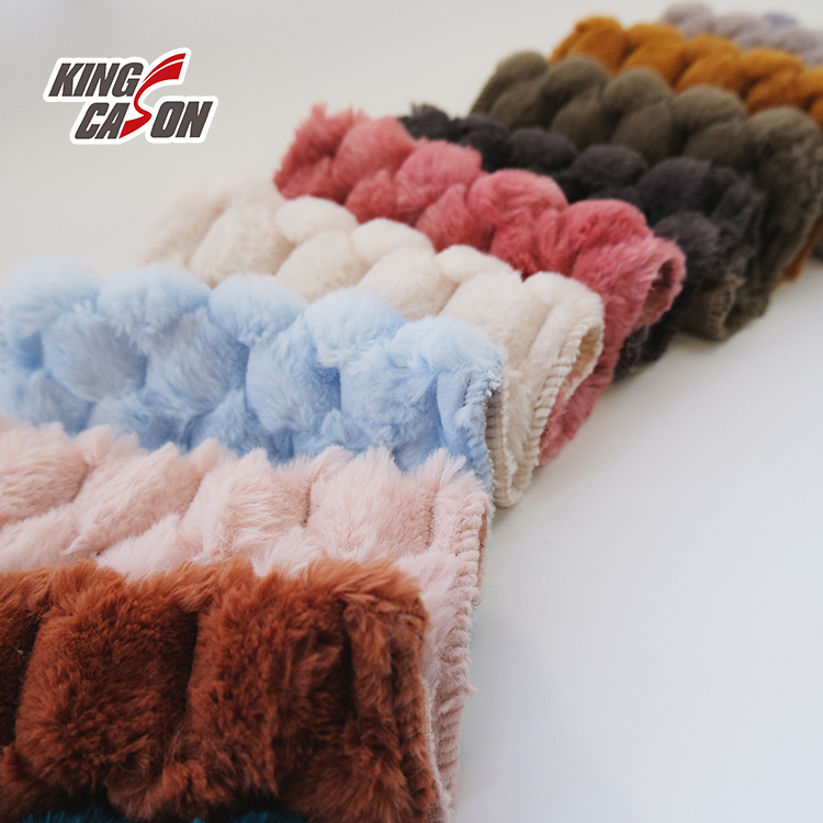 Tela cómoda de la piel sintética del telar jacquar de 20m m de la moda llana de Kingcason