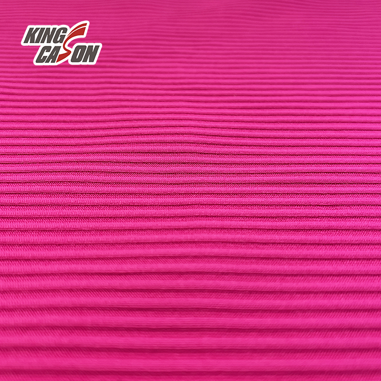 Tela de punto acanalado rosa Athleisure Barbie de Kingcason