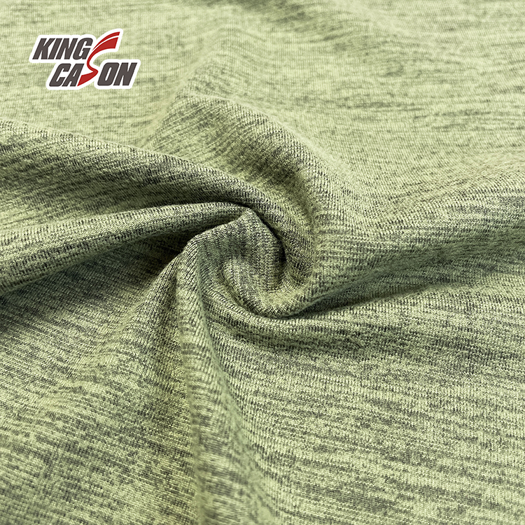 Tela de jersey catiónica Kingcason Olive que absorbe la humedad Sportwear