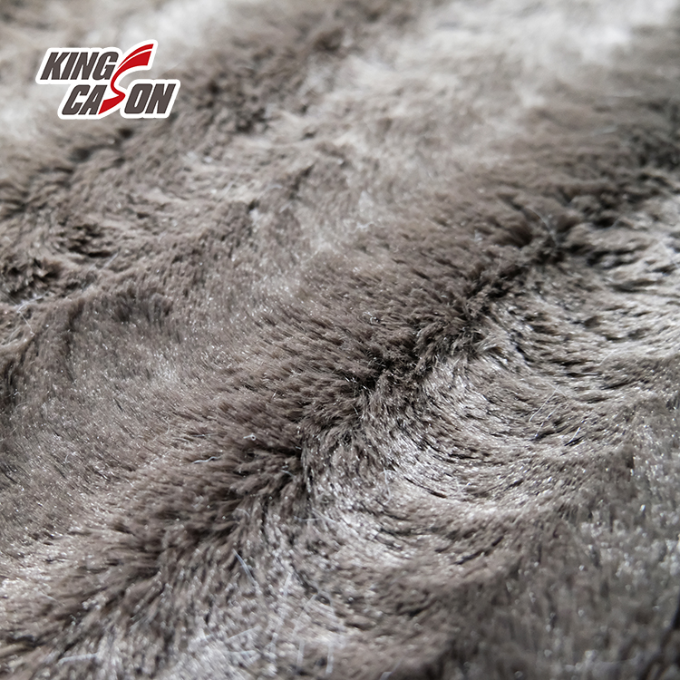 Tela de piel sintética gris de lujo brillante Kingcason