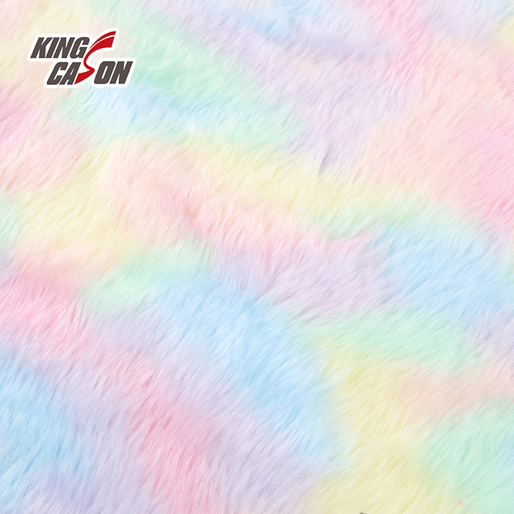Tela de piel sintética de 40 mm con teñido anudado de lujo fantástico Kingcason