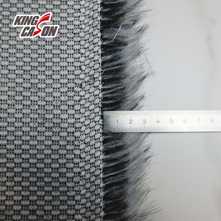 Tela para prendas de vestir de piel sintética gris de lujo Kingcason de 30 mm