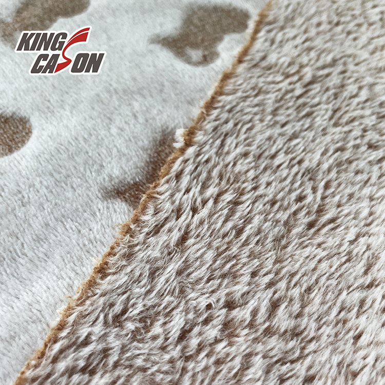 Kingcason parte posterior que imprime la tela del paño grueso y suave de la franela de los lados del doble 270g