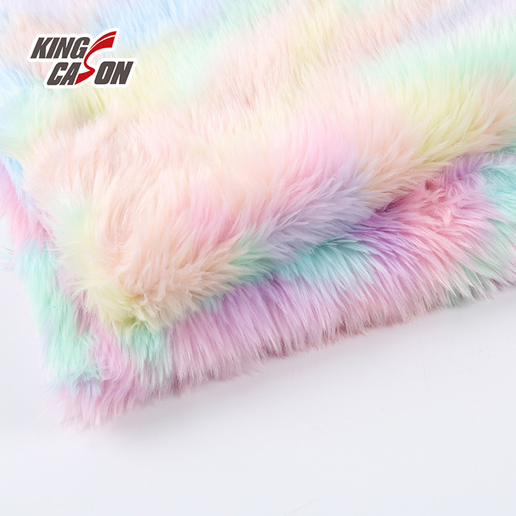 Tela de piel sintética de 40 mm con teñido anudado de lujo fantástico Kingcason