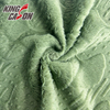 Tela de piel sintética de conejo Ginkgo Biloba verde de Kingcason