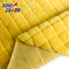 Tela de piel sintética de conejo acolchada amarilla Kingcason