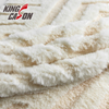 Tela de piel sintética Kingcason Sherpa Jacquard blanca