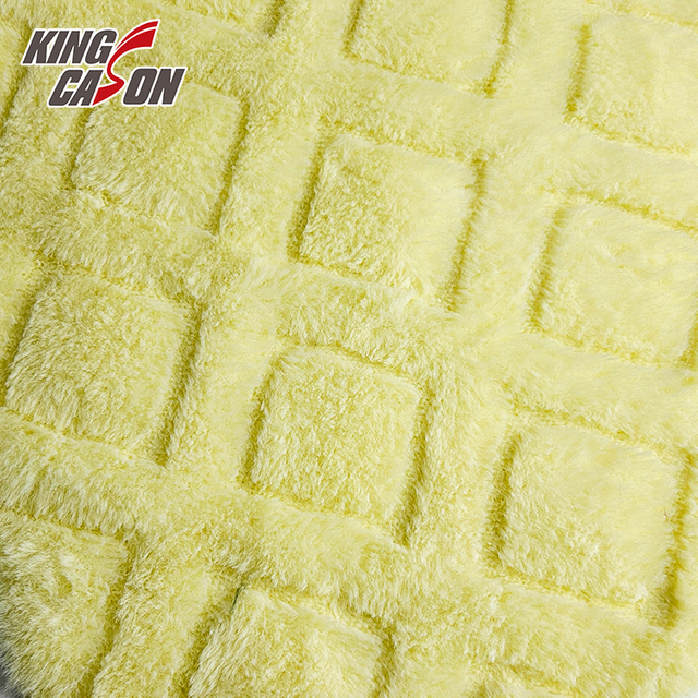 Tela de piel sintética de conejo tallada en amarillo Kingcason