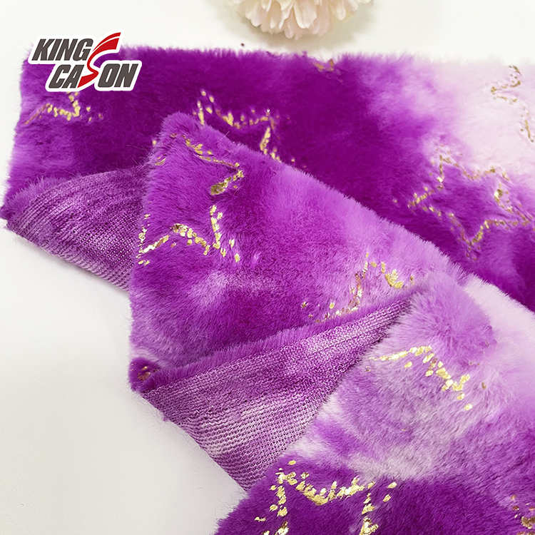 Fantástica tela de piel sintética bordada con teñido anudado de Kingcason