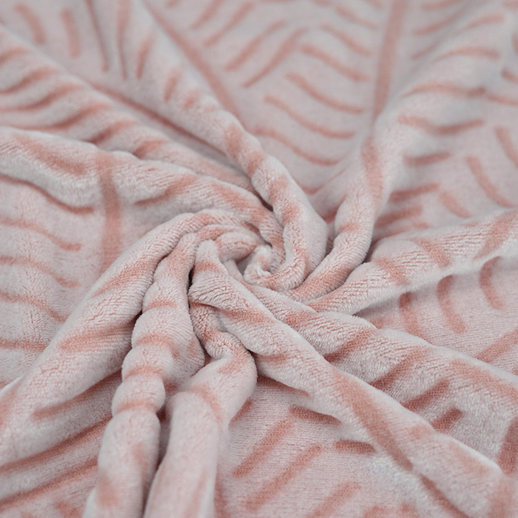 Tela polar de franela tallada rosa
