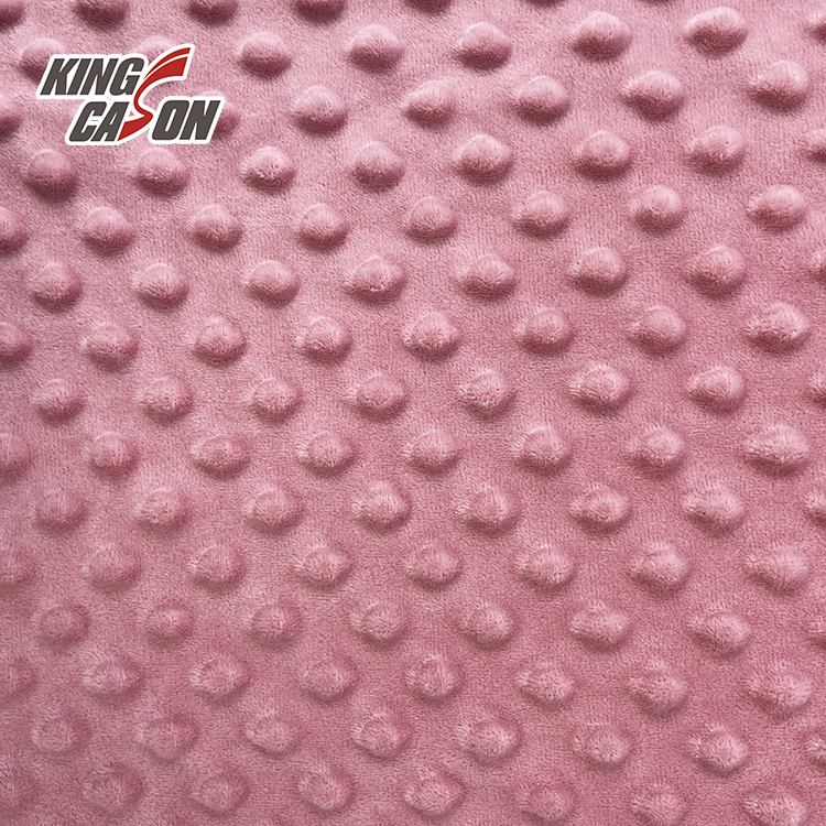 Tela polar de punto Minky rosa de color liso