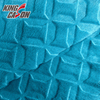 Tela de piel sintética de conejo en relieve 3D azul Kingcason