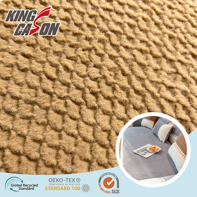 Tela de piel sintética con patrón de escamas de pescado marrón nueva moda Kingcason