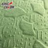 Tela de piel sintética de conejo Ginkgo Biloba verde de Kingcason