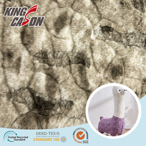 Parte posterior de Kingcason Fashion Brown que imprime la tela de la piel falsa del conejo del 1cm