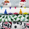 Tela polar de franela con estampado navideño1